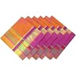 Orange Olives Design Provence French Jacquard Weave Set of 6 Dinner Napkins