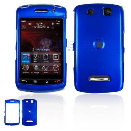 Dark Blue Solid Snap-On Cover Hard Case Cell Phone Protector for BlackBerry 9500 Storm 95030 Thunder [Beyond Cell Packaging]