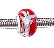 Pandora Style Charm Bead (Z45) Murano Style / Lampwork Glass (14mm x 10mm) (fits Troll too)