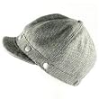 WOOL HERRINGBONE FOLDABLE NEWSBOY GATSBY CAP HAT * GRAY * Small / Medium