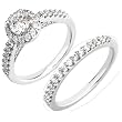 14K White Gold Diamond Wedding Set - 1.25 Ct.