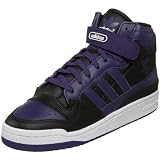 adidas Originals Men's Forum Mid Fashion Sneaker,Black/Collegiate Purple/Running White,11 D