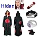 Naruto Itachi Hidan cosplay costume set (Akatsuki Cloak HOOD + Naruto Hidan headband + Naruto pencil