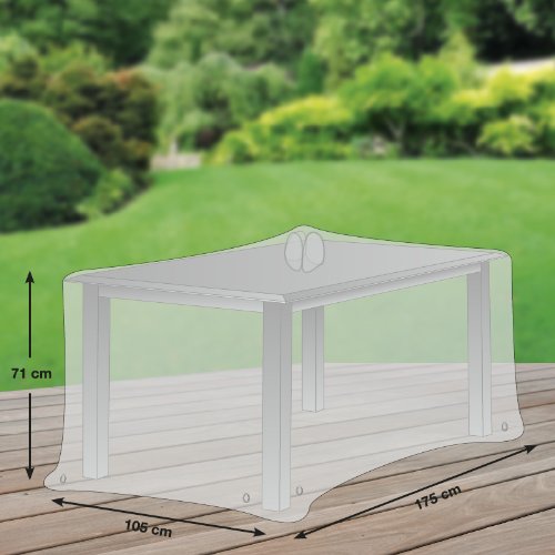 Premium Schutzhülle für Gartentisch rechteckig aus Polyester Oxford 600D von ‘mehr Garten’ – Größe L (175 x 105 cm) Reviews