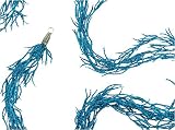 4' Glittered Dark Aqua Blue Christmas Moss Garland