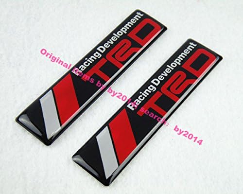 2pcs long - shaped Auto car TRD Racing Development Resin Emblem Badge Sticker