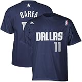 NBA adidas Dallas Mavericks #11 Jose Juan Barea Navy Blue Net Player T-shirt (XX-Large)