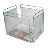 Mesh Newspaper Bin (Silver) (13 H x 13 W x 16.5 D)
