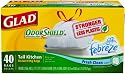 Glad Tall Kitchen Drawstring, Odor Shield, Fresh Scent, 13 Gallon, 40 Count