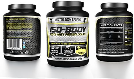 Iso-Body 95% Whey Protein Isolate Powder - The Only Whey Isolate Sourced Directly From Milk Using Exclusive Prolacta Protein! (Creamy Vanilla)