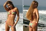 Connected Top & Brazil Tie Bikini (60 s Flower) Bikini