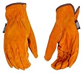 Tools & Hardware : Black and Decker BD530L Premium Grain Cowhide Driver Work Gloves, Large