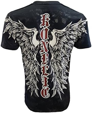 Ekus Men's Konflic Big Cross W-Wing Muscle Tee L Black