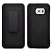 Samsung Galaxy S6 Edge+ Case, Samsung Galaxy S6 Edge Plus Case (2015) Black Swivel Slim Belt Clip Holster Armor Protective Case, Defender Cover Holster Shell Combo (BLACK HOLSTER SHELL COMBO)