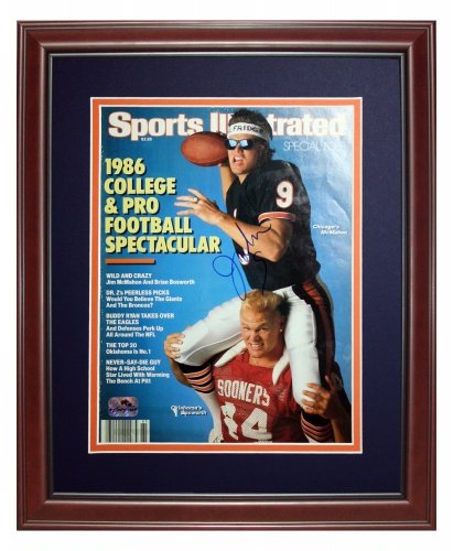 Jim McMahon Autographed Chicago Bears (Special Issue 1986) Deluxe Framed Sports Illustrated Magazine