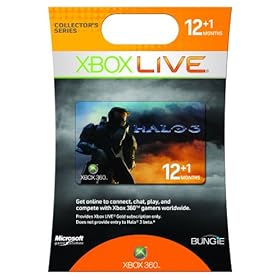 Xbox 360 Live 12 Month Halo 3 Gold Card