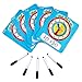 ZazzyKid Time Learning Analog Clock for Kids - Pack of 5 (7 x 8 Inches) with 5 Erasable Markers: Teach Children to Tell The Time