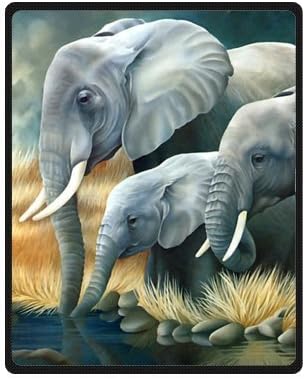 Elephant Soft Fleece Throw Blanket 40" x 50" (Small) Really Cheap