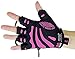 Women Gym Gloves Protect Your Hands & Improve Your Grip - Pink & Black Weightlifting Gloves - Easy to Pull On & Off - Adjustable Fit (Pink, Large)