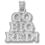 Indiana Univ Go Big Red Pendant (Silver)