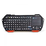 iClever 超便利MiniワイヤレスBluetoothキーボード ハンドヘルド Bluetooth対応デバイスのためのマウスタッチパッド、バックライト、充電式リチウム電池付き-Android 3.0 +タブレット/Mac OS / Windows / Google Nexus 7 / Google Android TV Box / Samsung Galaxy S4 S2 S3 Note Tab / Apple iPhone 4 4S 3GS 3G/iPad 2 3 4 5/iPad Mini/PS3 &amp; HTPC/IPTV HTPCなどに適合