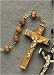 Brown Beaded Rosary With 7MM Wooden Beads 20 #35817