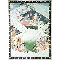 Kunstreproduktion: Indian School "The Holy Family of Shiva and Parvati on Mount Kailash" 59 x 80