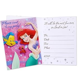 Mermaid Birthday Party Ideas on Little Mermaid Party Invitations Check Availability