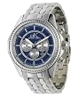 Adee Kaye Bently Large Chronograph Watch With Blue Dial