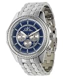 Adee Kaye Bently Large Chronograph Watch With Blue Dial