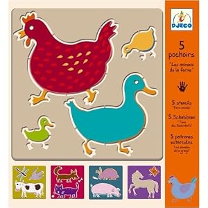 DJECO Stencil Set - Farm Animals
