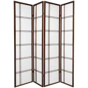 3 and 4 Panel Room Dividers in Black, Cherry, and Natural Color.