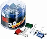 OfficemateOIC Small Binder Clips, Assorted Colors, 36 Clips per Tub (31028)