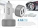 [ USB Car Charger ] JOTO Dual Ports USB Car Charger 4.8A/24W with Smart IC Intelligent High Speed Charging [Wheel Series] - Portable Quick Car Charger compatible with Apple and Android devices (iPhone, iPad, Apple Watch, Samsung Galaxy, Galaxy S6, HTC M9, Nexus, Motorola, Nokia, Sony, MP3, GPS, Bluetooth Speaker and More) Mobile Smartphones and Tablets UNIVERSAL Portable Rapid Travel Charger, 2 Ports Quick USB Car Charger Adapter [Light Grey / White]