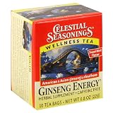 Celestial Seasonings Wellness Tea Ginseng Energy, Tea Bags, 0.8-Ounce 10-Count Boxes (Pack of 10)