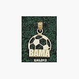 Alabama Crimson Tide Bama Soccer Ball Pendant - 14KT Gold Jewelry