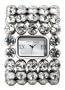 Betsey Johnson Women's BJ4019 Silver Crystal Bracelet Watch