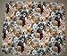 Laura's Unique Embroidery Allover Puppy Dog Fleece Throw Blanket