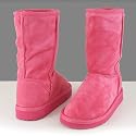 SONG Kids Classic Fur Suede Winter Boots Fuchsia Pink