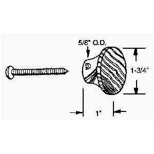 KNOB WOODEN W/SCRW CD2 [Misc.]