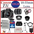 Canon EOS Rebel T1i SLR Digital Camera Kit with 18-55mm Lens + Huge 32GB, Flash, Battery, Lens & Tripod Complete Accessories Package