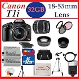 Canon EOS Rebel T1i SLR Digital Camera Kit with 18-55mm Lens + Huge 32GB, Flash, Battery, Lens & Tripod Complete Accessories Package