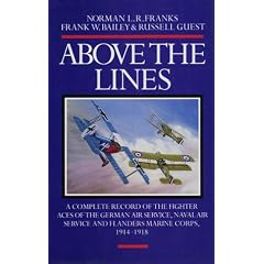 ABOVE THE LINES: The Aces of the German Air Service, Naval Air Service and Flanders Marine Corps  ?