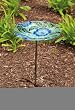 Poppy Paradise Glass Birdbath