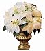 GKI Bethlehem Lighting 20-Inch Weatherproof 35-Light Potted Poinsettia, White