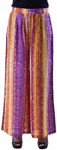 aarr Women's Printed Regular Fit Plazo Large Orange