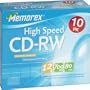 Memorex 700MB/80-Minute 12X CD-RW Media (10-Pack with Slim Jewel Cases)