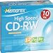 Memorex 700MB/80-Minute 8x-10x CD-RW Media (10-Pack with Slim Jewel Cases)