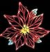 Vickerman Lighted LED Poinsettia Flower Christmas Window Silhouette Decoration, 15