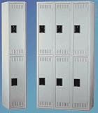 Double Tier Six Locker Unit, Medium Gray, 36w x 18d x 72h (TNNDTS121836CMG) Category: Lockers